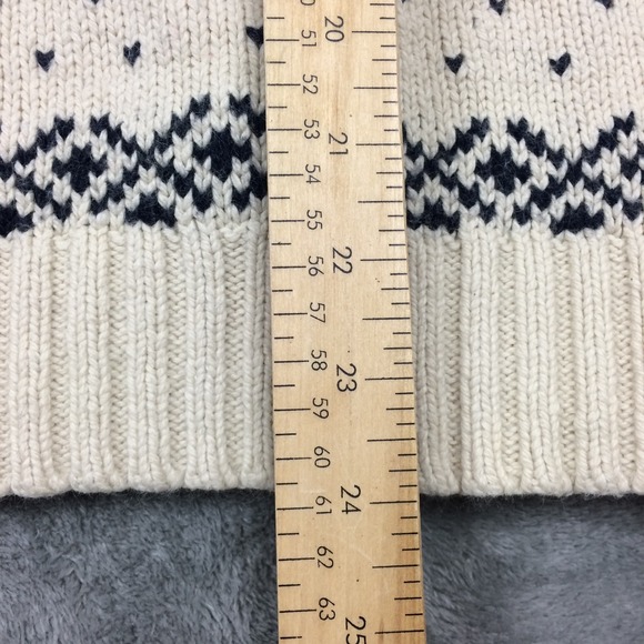 Polo Ralph Lauren Shawl Collar Sweater Mens L Reindeer Nordic Fair Isle Angora - Picture 7 of 15